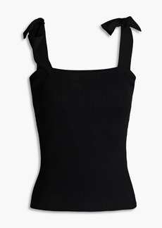 Zimmermann - Bow-detailed ribbed-knit top - Black - 2