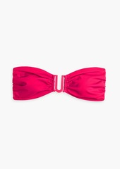 Zimmermann - Ruched bandeau bikini top - Pink - 0