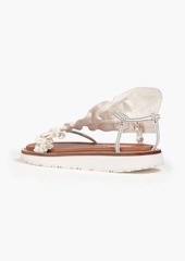 Zimmermann - Ruffled leather sandals - White - EU 36