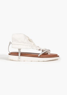 Zimmermann - Ruffled leather sandals - White - EU 36