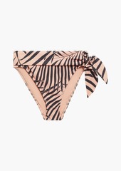 Zimmermann - Zebra-print high-rise bikini briefs - Pink - 0