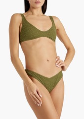 Zimmermann - Separates Sculpt stretch-jacquard low-rise bikini briefs - Green - 0