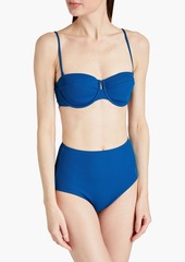 Zimmermann - Separates Texture ribbed high-rise bikini briefs - Blue - 0