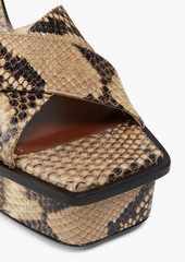 Zimmermann - Snake-effect leather platform sandals - Animal print - EU 38