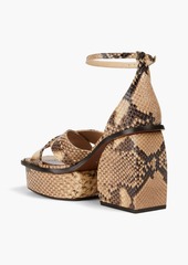 Zimmermann - Snake-effect leather platform sandals - Animal print - EU 38