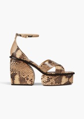 Zimmermann - Snake-effect leather platform sandals - Animal print - EU 38