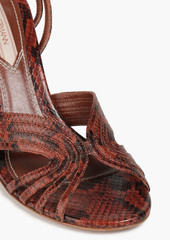 Zimmermann - Snake-effect leather sandals - Animal print - EU 36