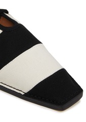 Zimmermann - Striped cotton-canvas slippers - Black - EU 36
