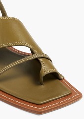 Zimmermann - Studded leather slingback sandals - Green - EU 36