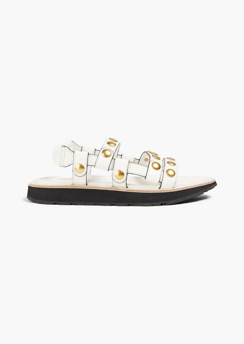 Zimmermann - Studded leather slingback sandals - White - EU 41