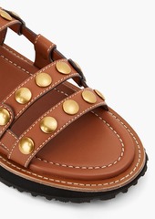 Zimmermann - Studded leather slingback sandals - White - EU 38