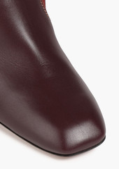 Zimmermann - Leather-paneled suede thigh boots - Burgundy - EU 36