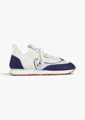 Zimmermann - Suede and stretch-knit sneakers - Blue - EU 40