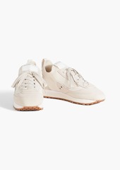 Zimmermann - Suede and stretch-knit sneakers - Neutral - EU 38