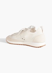 Zimmermann - Suede and stretch-knit sneakers - Neutral - EU 39