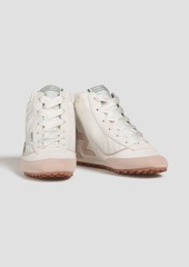 Zimmermann - Suede-trimmed shell high-top sneakers - White - EU 36