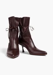 Zimmermann - Tie-detailed leather ankle boots - Burgundy - EU 36