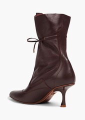 Zimmermann - Tie-detailed leather ankle boots - Burgundy - EU 36