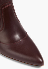 Zimmermann - Tie-detailed leather ankle boots - Burgundy - EU 36