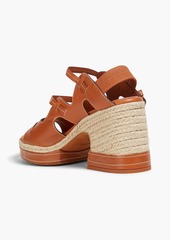 Zimmermann - Topstitched leather espadrille sandals - Brown - EU 39