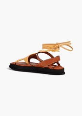 Zimmermann - Topstitched leather sandals - Brown - EU 38