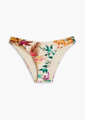 Zimmermann - Floral-print low-rise bikini briefs - White - 0