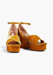 Zimmermann - Velvet platform sandals - Yellow - EU 41