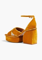 Zimmermann - Velvet platform sandals - Yellow - EU 41