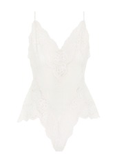 Zimmermann - Women's Botanica Lace-Trimmed Cotton Bodysuit - Pink/white - Moda Operandi