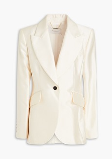 Zimmermann - Wool and silk-blend blazer - White - 00
