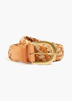 Zimmermann - Woven leather and raffia belt - Brown - XS/S