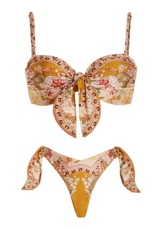 Zimmermann - Wylie Floral Scarf-Tie Bikini - Floral - 4 - Moda Operandi