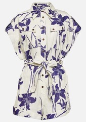 Zimmermann Acadian floral linen playsuit