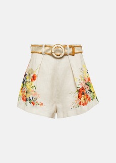 Zimmermann Alight floral linen shorts