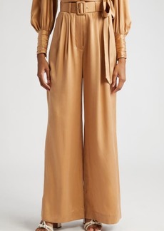 Zimmermann Alight Floral Silk Wide Leg Pants