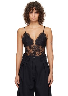 ZIMMERMANN Black Illustration Lace Teddy Bodysuit