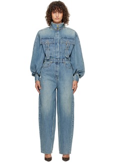 ZIMMERMANN Blue Illustration Denim Jumpsuit