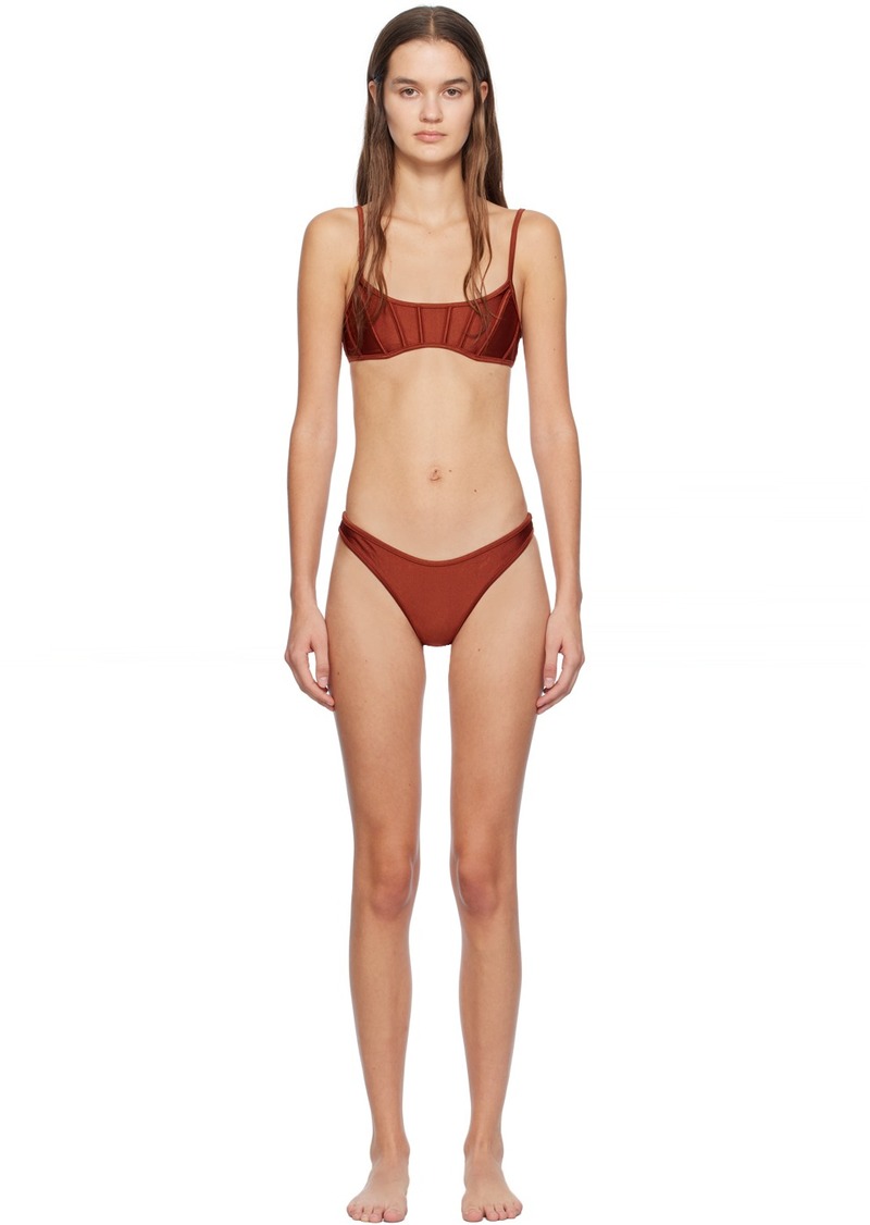 ZIMMERMANN Brown Alight Bikini