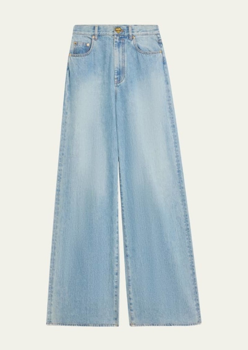 Zimmermann Crush Straight Wide Jeans