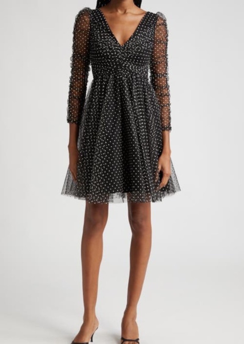 Zimmermann Dot Ruched Tulle Dress