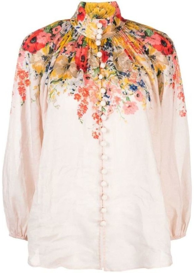 ZIMMERMANN FLORAL BLOUSE. CLOTHING