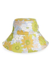 Zimmermann Floral Print Long Brim Cotton Bucket Hat