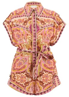 Zimmermann 'halcyon' playsuit with paisley pattern
