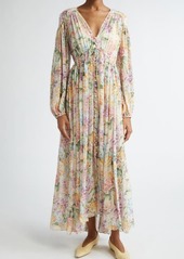 Zimmermann Halliday Floral Gathered Maxi Dress