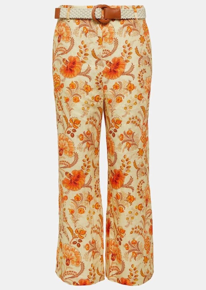 Zimmermann Junie cropped linen flared pants