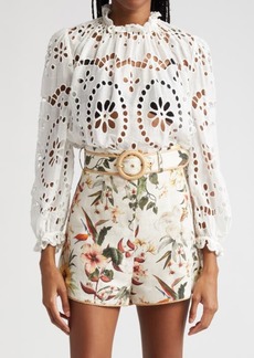 Zimmermann Lexi Embroidered Eyelet Top