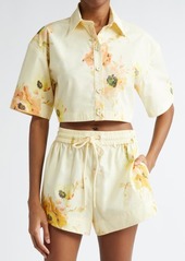 Zimmermann Lightburst Relaxed Crop Shirt