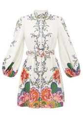 Zimmermann Lovestruck balloon-sleeve floral-print linen dress