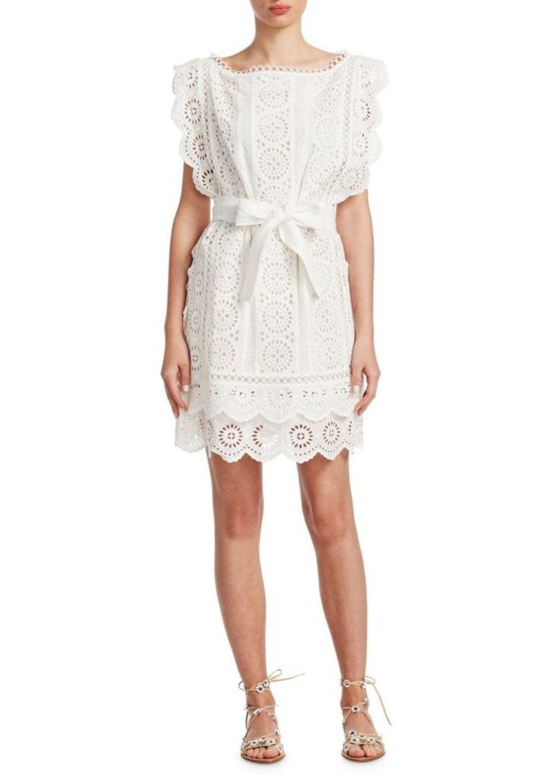 zimmermann floral eyelet dress