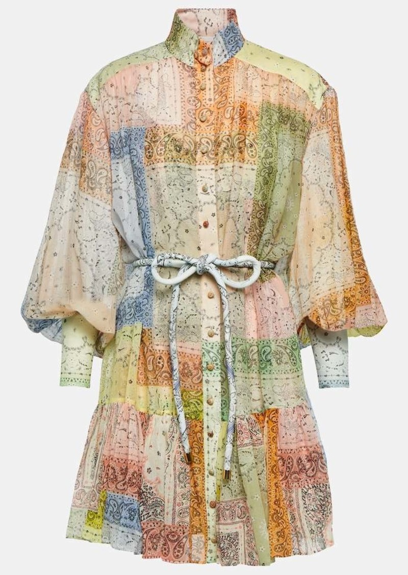 Zimmermann Matchmaker bandana cotton and silk minidress